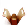 Red Rigid Folding Wine Bottle Gift Box with Die-Cut Handle