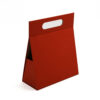 Red Rigid Folding Wine Bottle Gift Box with Die-Cut Handle