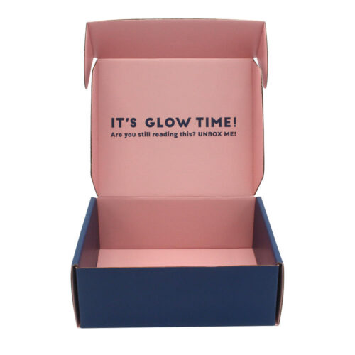 Retail-Ready Beauty Mailer Box with Pink Interior Print Retail-Ready Beauty Mailer Box with Pink Interior Print