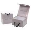 Rigid Wig Packaging Box with Ribbon Handle and Logo Print