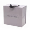 Rigid Wig Packaging Box with Ribbon Handle and Logo Print