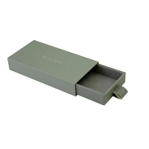 Sage Green Drawer Rigid Gift Box with Ribbon Pull Handle Sage Green Drawer Rigid Gift Box with Ribbon Pull Handle