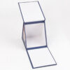 Scatola regalo triangolare rigida in tessuto con stampa a colori
