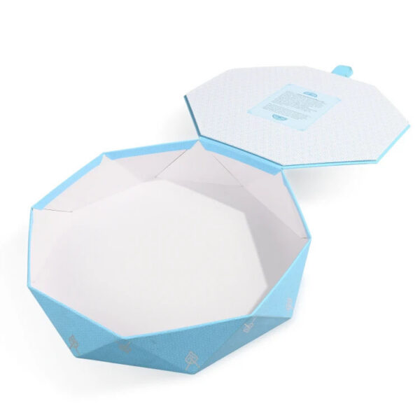 Unique Octagon Gourmet Food Gift Box with Foil Printing Unique Octagon Gourmet Food Gift Box with Foil Printing