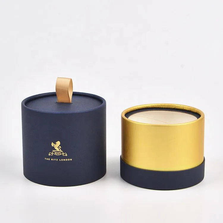 Biodegradable gold Paper Tube Boxes