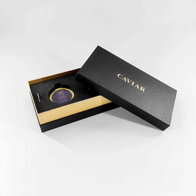 Caviar Custom Black Promotional Boxes