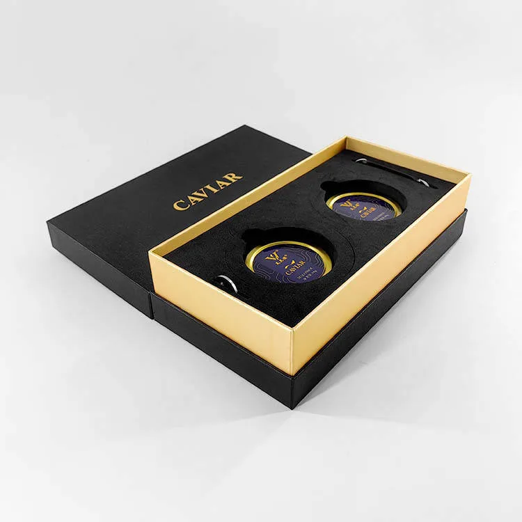 Caviar Custom Black Promotional Boxes