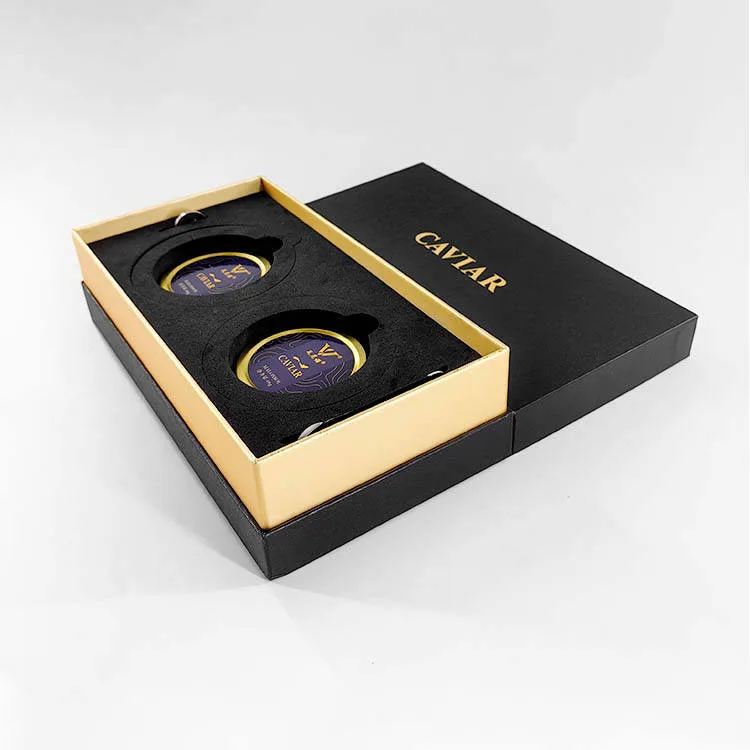 Caviar Custom Black Promotional Boxes