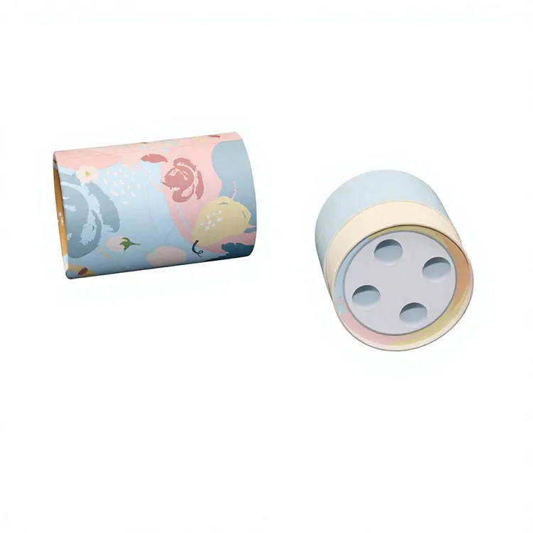 Custom logo disposable recyclable paper tube 4-hole Paper Tube Boxes