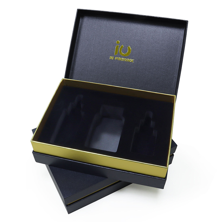 Caja de regalo de cartón rígido, elegante y lujosa, con asas para colgar del hombro y del cuello