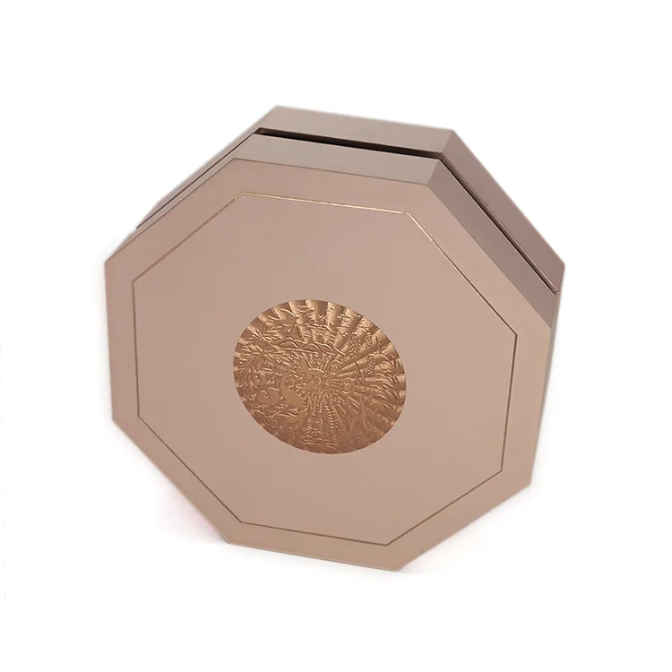 Embossed design Octagon Rigid Gift Boxes