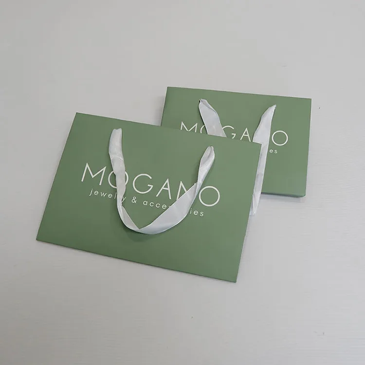 Luxury paper shopping bags with custom printed logos