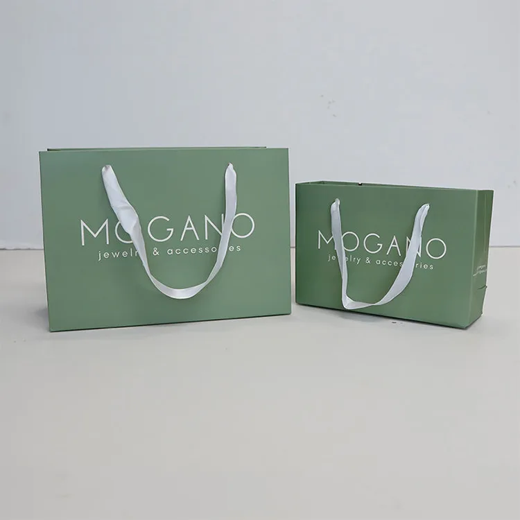 Luxury paper shopping bags with custom printed logos