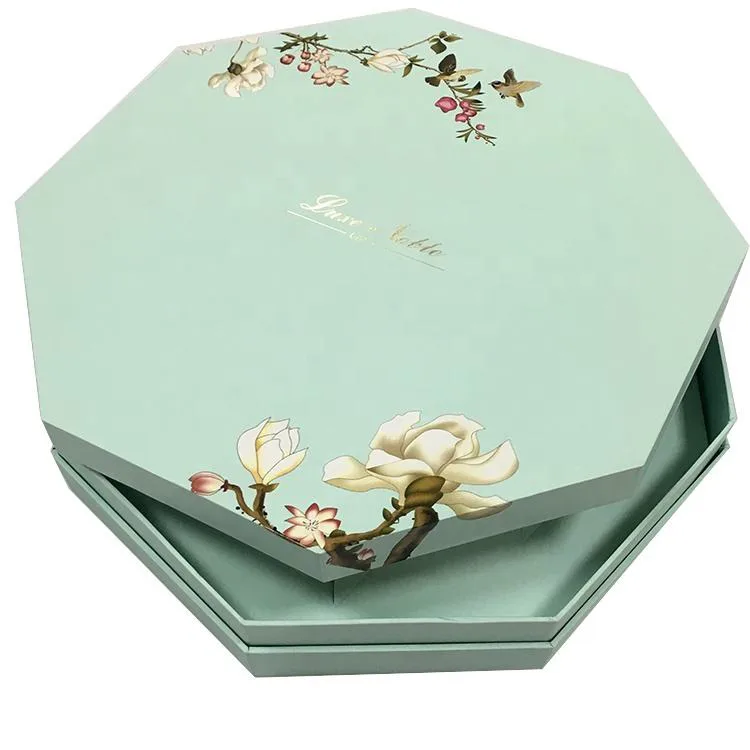 Recycled luxury cardboard boxes, Octagon Rigid Gift Boxes