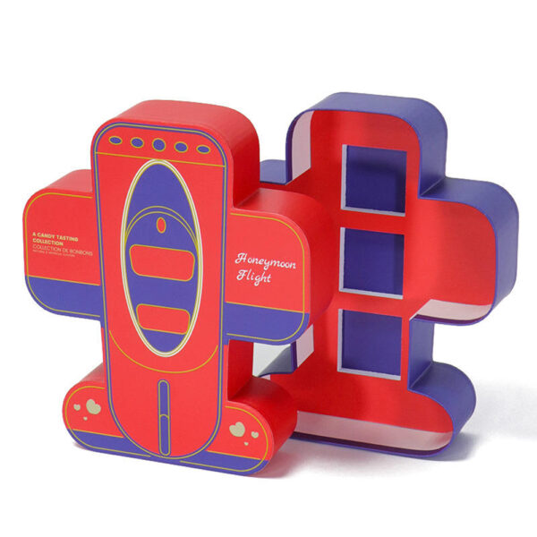 Airplane-Shaped Candy Gift Box with Three Compartments