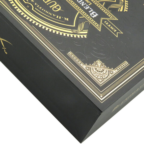 Black Book-Style Cigar Box with Gold Foil Detailing