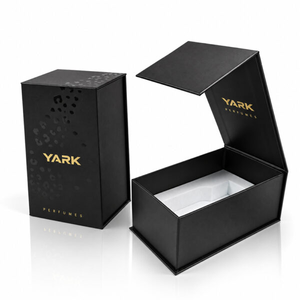 Black Book-Style Perfume Gift Box with White Foam Insert