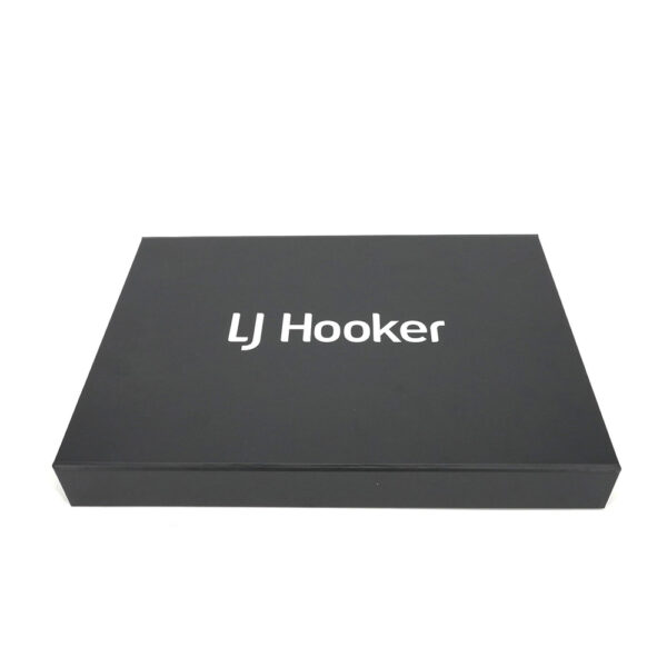 Black Folding Real Estate Gift Box with Metallic Logo