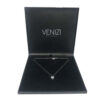 Black Hinged Necklace Box with Velvet-Look Display Insert