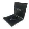 Black Hinged Necklace Box with Velvet-Look Display Insert