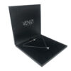 Black Hinged Necklace Box with Velvet-Look Display Insert