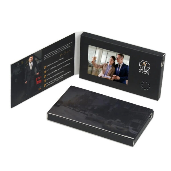 Black Law Firm Video Brochure with LCD and Speaker Grille