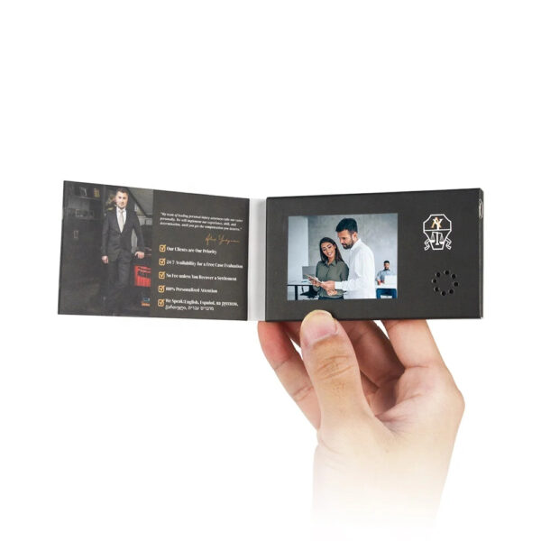 Black Law Firm Video Brochure with LCD and Speaker Grille