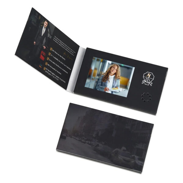 Black Law Firm Video Brochure with LCD and Speaker Grille