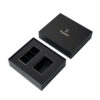 Black Lift-Off Gift Box with Dual Insert and Holiday Sleeve