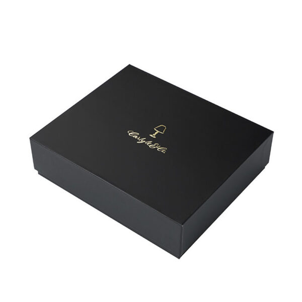 Black Lift-Off Gift Box with Dual Insert and Holiday Sleeve