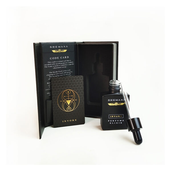 Black Magnetic Dropper Bottle Gift Box with Card Pocket