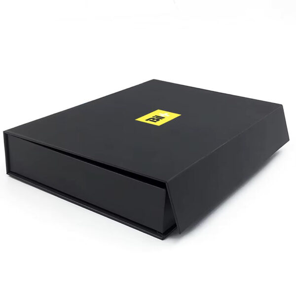 Black Magnetic Gift Card and Pen Box with Foam Insert