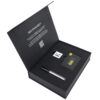 Black Magnetic Gift Card and Pen Box with Foam Insert