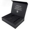 Black Magnetic Gift Card and Pen Box with Foam Insert