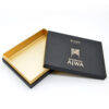 Black Shoulder Neck Ajwa Date Gift Box with Gold Foil Logo