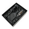 Black Two-Piece Champagne Flute Gift Box with Satin Lining