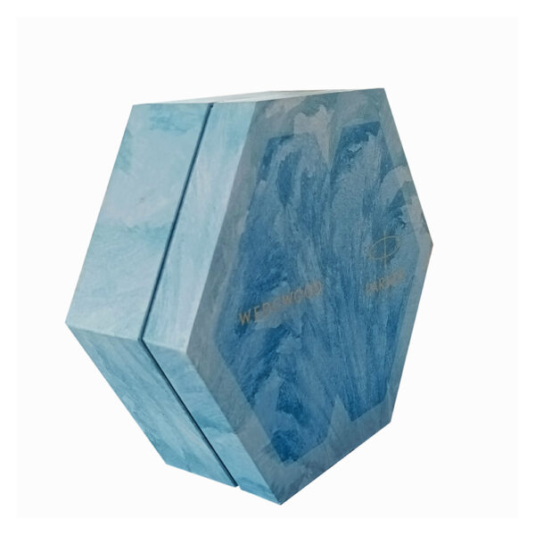 Blue Hexagonal Mug and Pen Gift Box with Fitted Insert