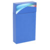 Blue Sliding Gift Box with Dual Recesses and Ribbon Pulls