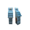 Blue Three-Tier Corrugated Floor Display for Snack Bars