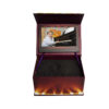 Burgundy LCD Video Gift Box with Black Insert and Ribbon