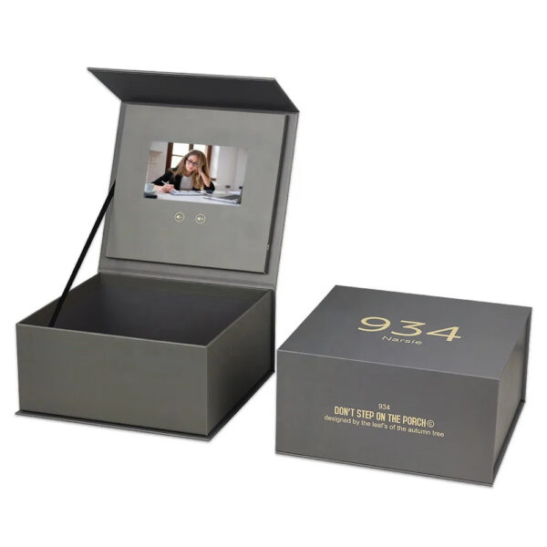Charcoal LCD Video Gift Box for Music Album Promotions