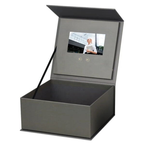 Charcoal LCD Video Gift Box for Music Album Promotions