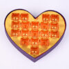 Custom Heart-Shaped Chocolate Boxes with Ribbon Bows