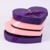 Custom Heart-Shaped Chocolate Boxes with Ribbon Bows