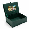Dark Green Rigid Video Gift Box with LCD Screen and Ribbon
