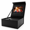 Dark Green Rigid Video Gift Box with LCD Screen and Ribbon