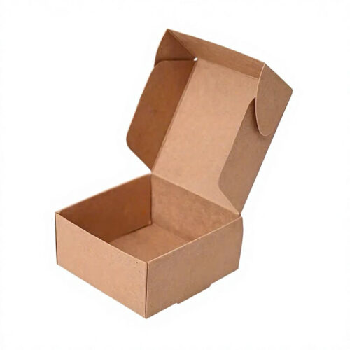 Die-Cut Kraft Folding Carton with Rounded Locking Flaps Die-Cut Kraft Folding Carton with Rounded Locking Flaps