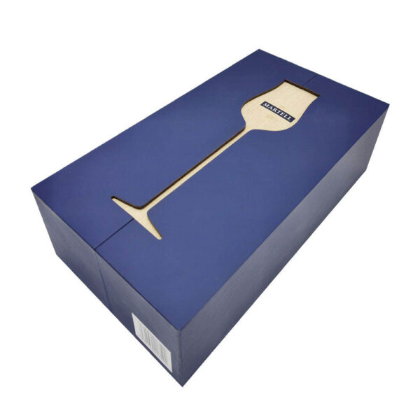 Double-Door Cognac Tasting Glass Box with Foam Insert