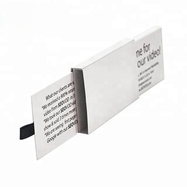 Dual Sliding LCD Video Brochure with Ribbon Pull Tab