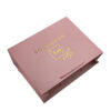 Dusty Pink Paper Gift Bag with Gold Foil and Rope Handles